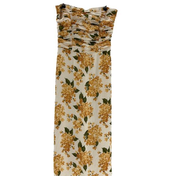 Reformation 'Lore' Yellow Viscose Dress Size 12 - Picture 2 of 3